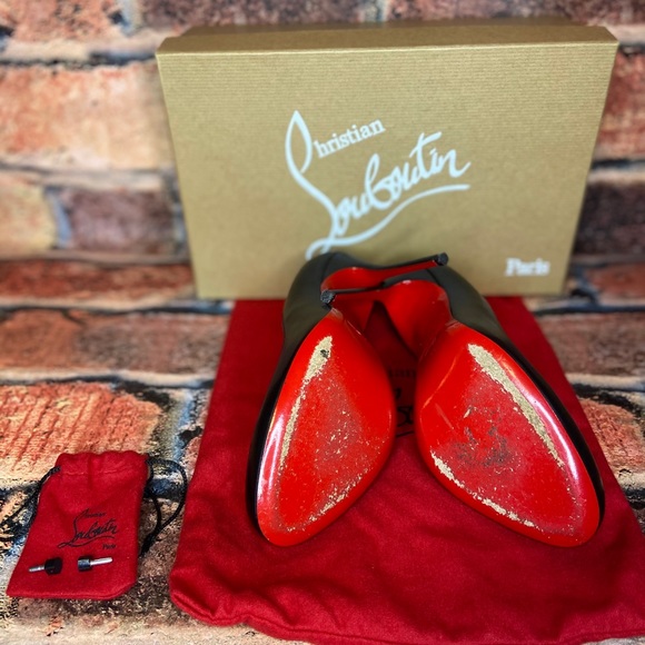 Christian Louboutin Black Leather Pumps - Picture 9 of 10
